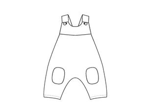 Overall dungaree sewing pattern with shoulder straps ARTURO - Paper pattern Paper pattern Patternforkids 