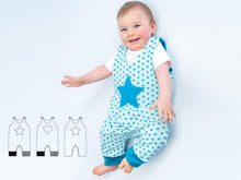 Laden Sie das Bild in den Galerie-Viewer, ALBERTO Baby dungaree sewing pattern ebook pdf - Patternforkids