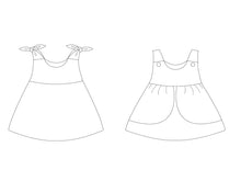 Laden Sie das Bild in den Galerie-Viewer, ROSA Baby dress sewing pattern Paper pattern - Patternforkids