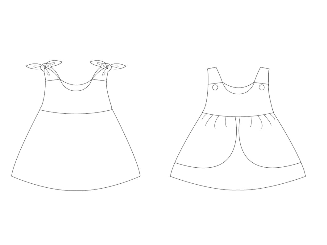 ROSA Baby dress sewing pattern Paper pattern - Patternforkids