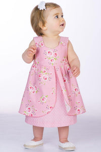 ROSA Baby girls pinafore dress sewing pattern ebook pdf - Patternforkids