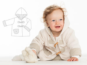 BRIO Baby duffle coat sewing pattern ebook pdf - Patternforkids