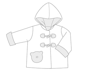 BRIO Baby duffle coat sewing pattern Paper pattern - Patternforkids