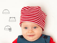 Load image into Gallery viewer, Easy Baby Hat sewing pattern newborn to 3Y, for Children Boy + Girl Beanie in 3 Versions, Fully lined + Unlined BUBU from Patternforkids - Patternforkids