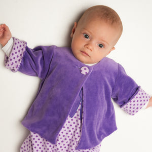 easy lined baby wrap jacket sewing pattern for girls and boys, with cuffs, warm for winter,  FILIPPA from Patternforkids - Patternforkids