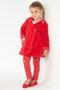 LENA Baby girls tunic wrap jacket sewing pattern Paper pattern - Patternforkids