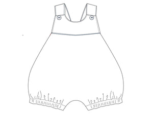 Baby overall sewing pattern pdf LUNA - Patternforkids