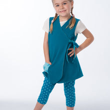 Load image into Gallery viewer, MARIE + BIBI Baby girls dress + leggings bundle sewing pattern Paper pattern - Patternforkids