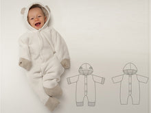 Load image into Gallery viewer, CASSIA Baby overall sewing pattern - Paper pattern - Patternforkids