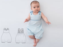 Load image into Gallery viewer, PHIL Baby dungaree sewing pattern ebook pdf - Patternforkids