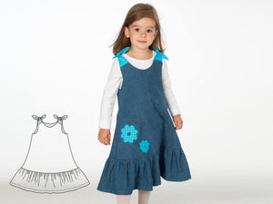 SIENA Baby girls dress sewing pattern ebook pdf - Patternforkids