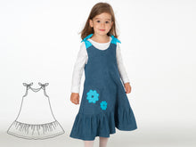 Laden Sie das Bild in den Galerie-Viewer, SIENA Baby girls dress sewing pattern Paper pattern - Patternforkids