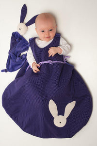 Baby sleep sack sewing pattern with cuddly toy bunny TONDO and TONDINO - Patternforkids