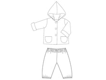 Laden Sie das Bild in den Galerie-Viewer, TORINO + TORETTO Baby jacket and pants sewing pattern ebook pdf pattern - Patternforkids
