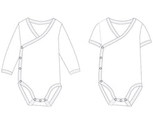 Load image into Gallery viewer, Baby wrap bodysuit sewing pattern CIELO Paper Pattern - Patternforkids