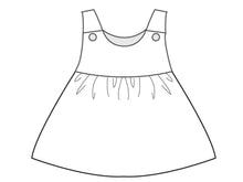 Load image into Gallery viewer, Baby Pinafore dress for girls sewing pattern pdf CLARA - Patternforkids