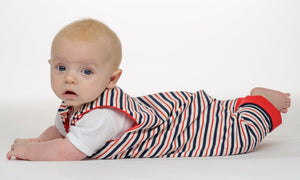 Schnittmuster Baby Strampler, Overall LEO für Mädchen oder Junge mit Beleg, Beinumschlag und Druckknöpfen