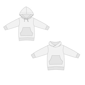 Tunika Sweatshirt „Arwen“ Schnittmuster in 2 Varianten, Ebook Pdf, Größen 80 bis 146